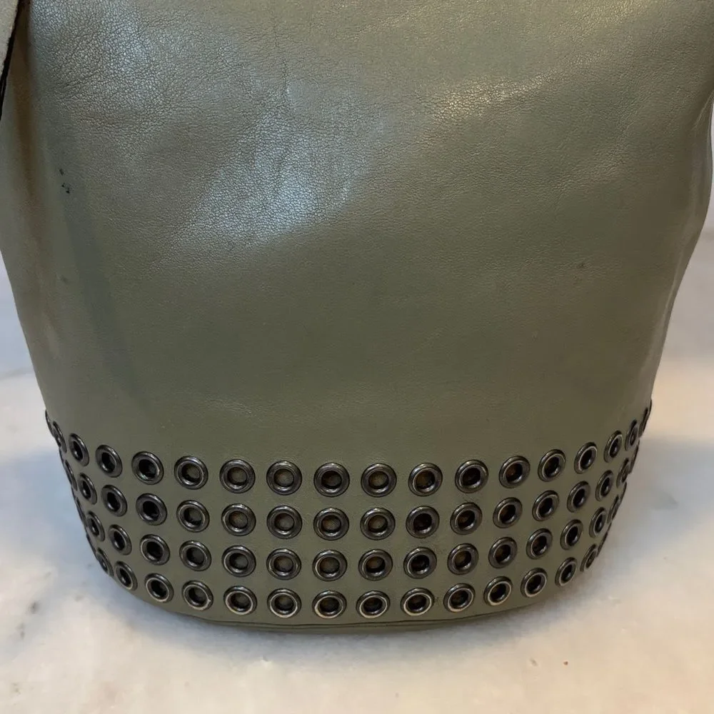 Coach Bag Purse Handbag Leather Bleecker Grommets Mini Duffel Bag Pocketbook